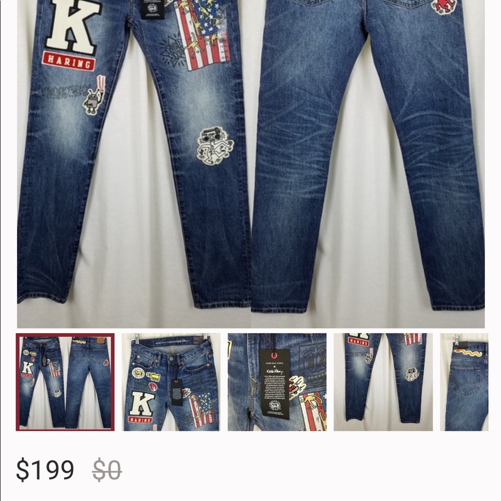 American Eagle KEITH HARING Mens Jeans